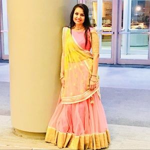 Beautiful light pink lahenga